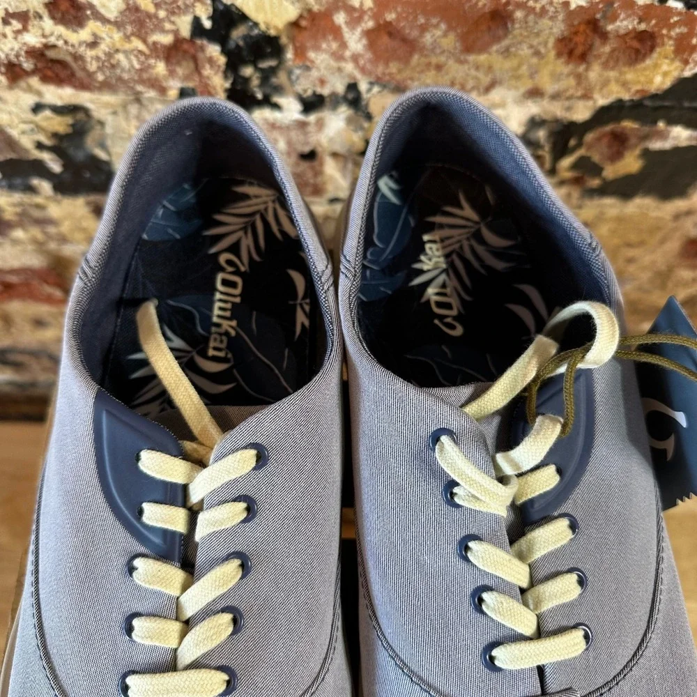 OLUKAI Tradewinds Mens 10 Navy Purple shoes slip on casual NEW